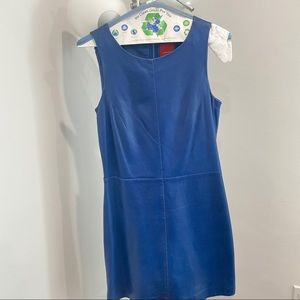 Blue Leather Dress form RED Saks Fifth Avenue —XS